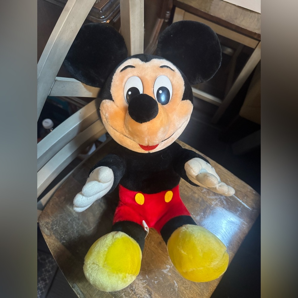 Vintage Disney Mickey Mouse Plush 16-18 inches tall